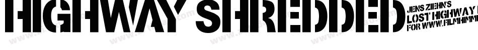 HIGHWAY SHREDDED字体转换